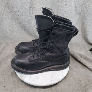 Belleville Shoes Mens 6.5 Wide Black Leather Gore-Tex Vibram Combat Boots *Read*